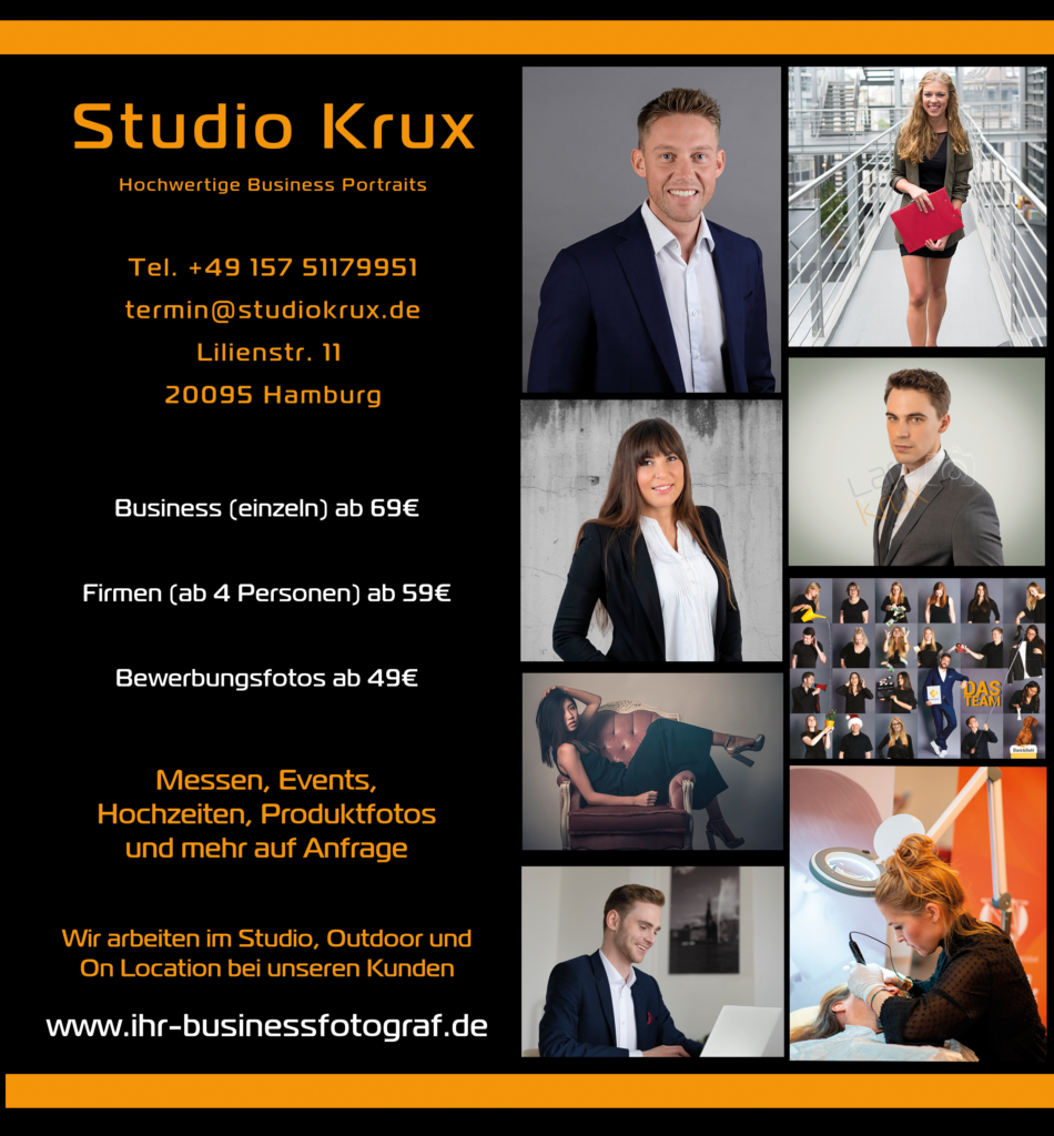 Flyer Anzeige Studio Krux Photography Preise